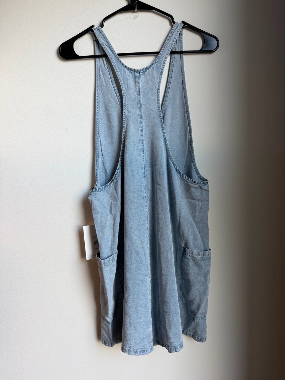 Spiritual Gangster Light Blue Chambray Denim Pocket Romper Shortall - Picture 2 of 3